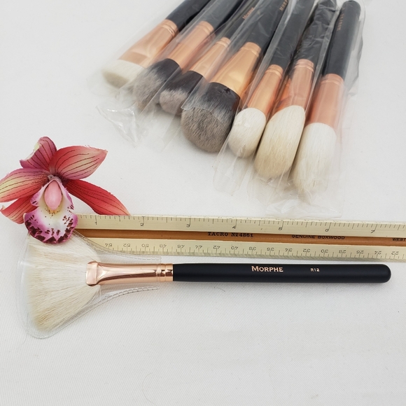 Morphe Brush R12 Delux High Light Fan Makeup Tools - Picture 4 of 9
